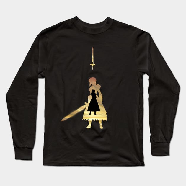 Saber - Fate Stay Night Long Sleeve T-Shirt by Blason